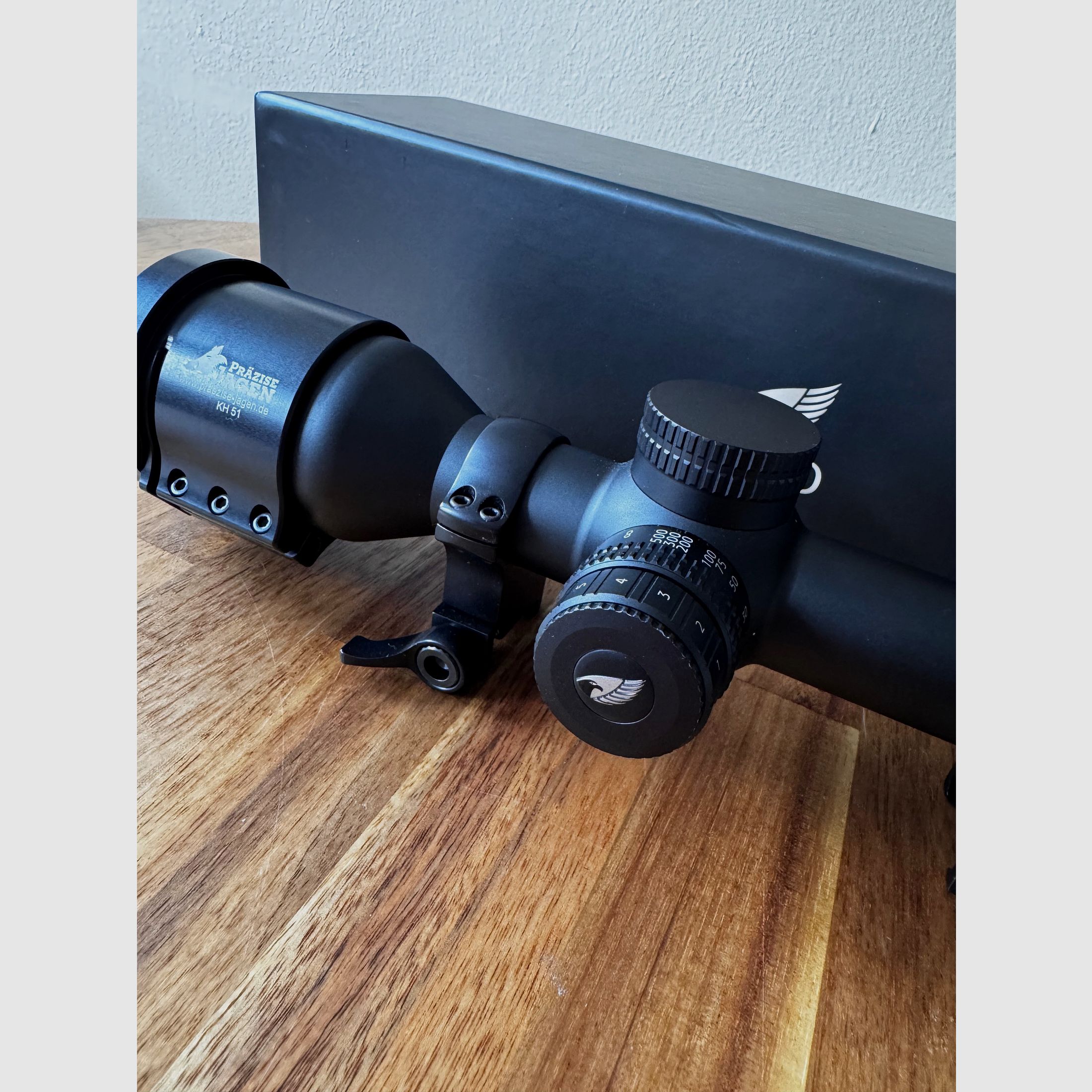 GPO Spectra 8x 1,6-13x44i inkl. Präzise Jagrn Adapter und Recknagel PSG Aufkippmontage