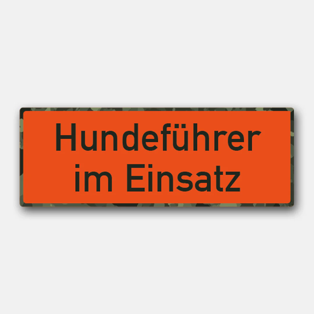 Premium Jagdaufkleber "Hundeführer im Einsatz"