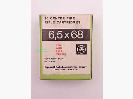 RWS (WZd.Fa.Rottweil) rifle cartridges