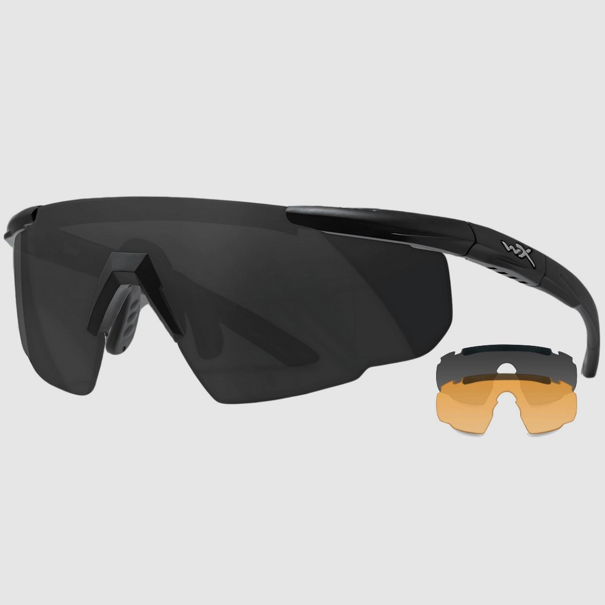 Wileyx - Okulary ochronne SABER ADVANCED, Wizjery: Smoke/Light Rust Oprawki: Matte Black - 306, zdjęcie 1 z 7