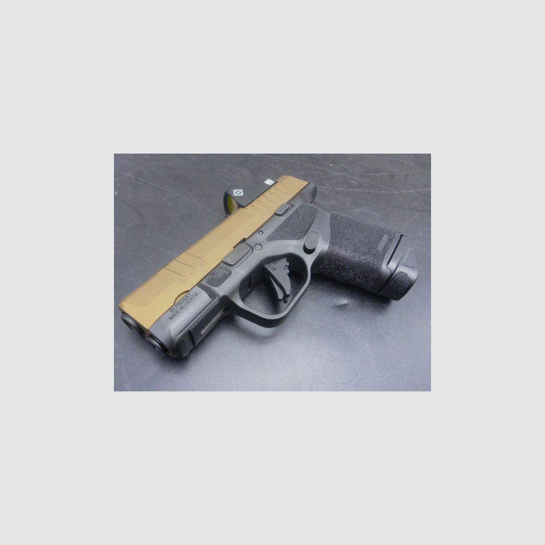 Pistole SPRINGFIELD HELLCAT OSP 9mm 3” BURNT BRONZE + Rotpunktvisier Mini shot Sightmark, Bild 3 von 6