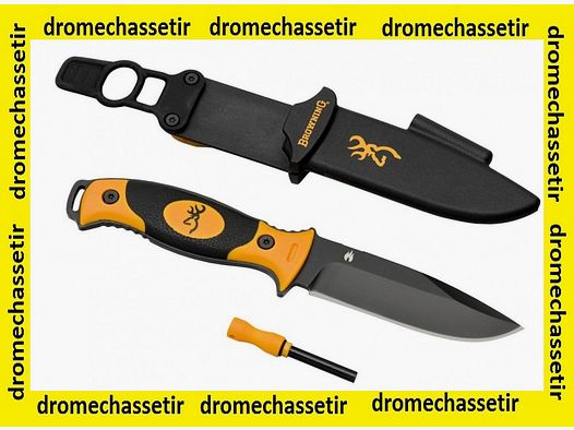 Browning Ignite orange Messer mit Etui und Feuerzeug