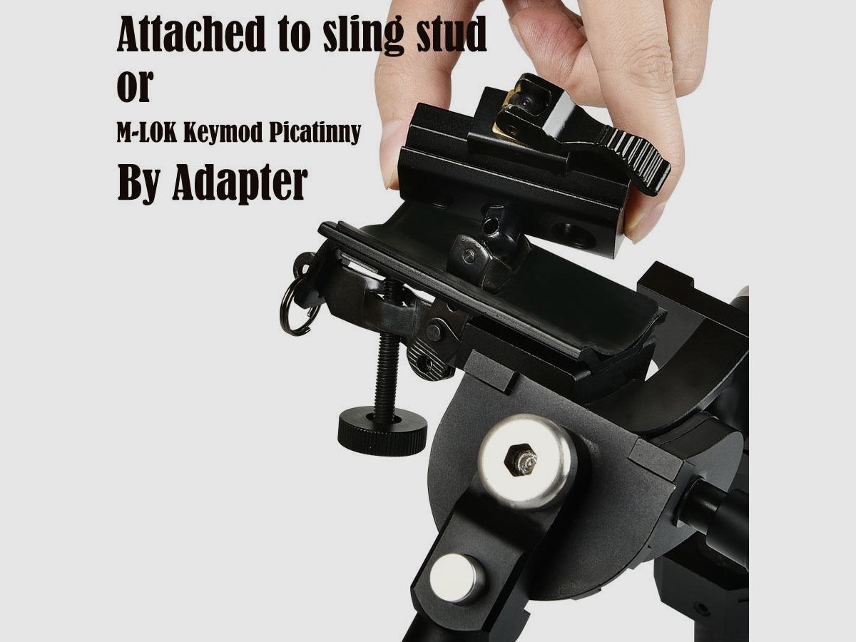 shoXx Bipod 6.6-10 inch Carbon Fiber Sling wide