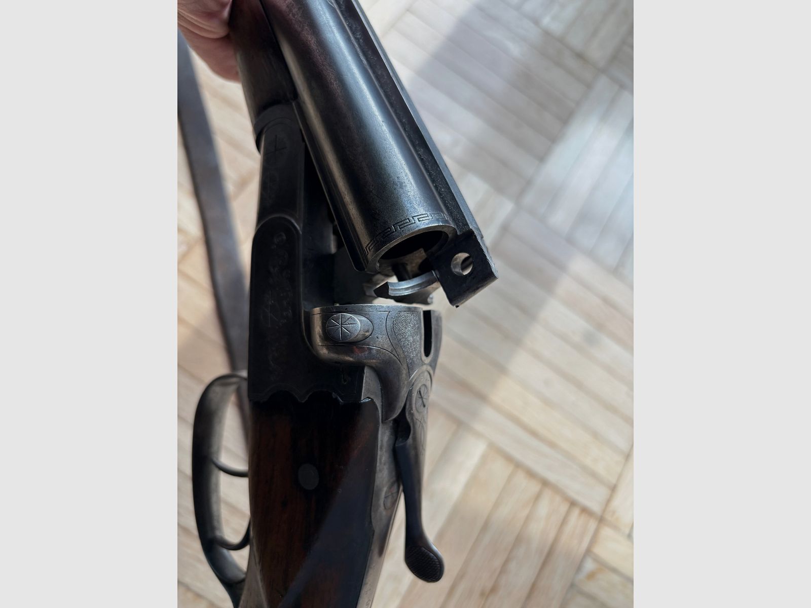 Simson Doppelflinte 16/70 Krupp Spezialgewehr Stahl