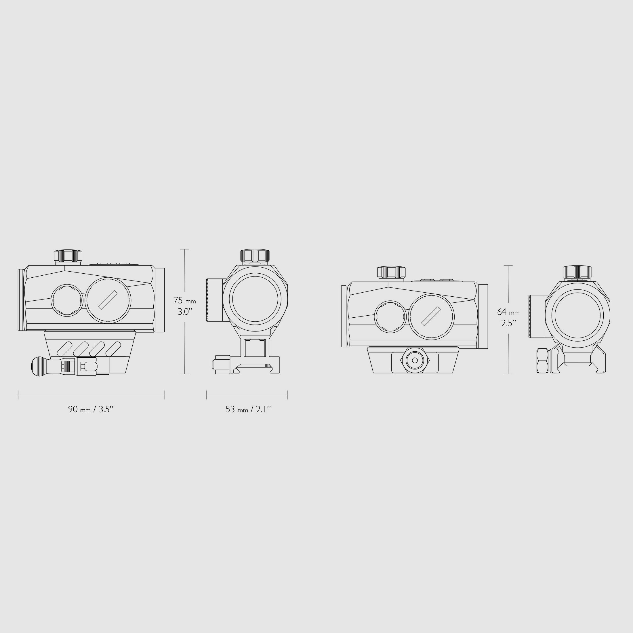 HAWKE Rotpunktvisier 12128 ENDURANCE 1X30 3 MOA Weaver Montage