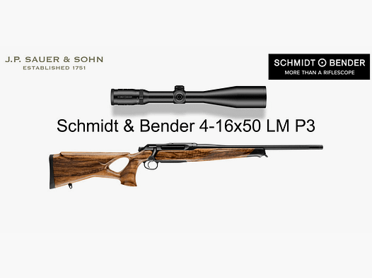 J.P. Sauer & Sohn Sauer 505 ICONIC Lochschaft HQ5 Paquete de equipamiento HIGHLAND | .308 Win. | Schmidt & Bender 4-16x50 Long Range