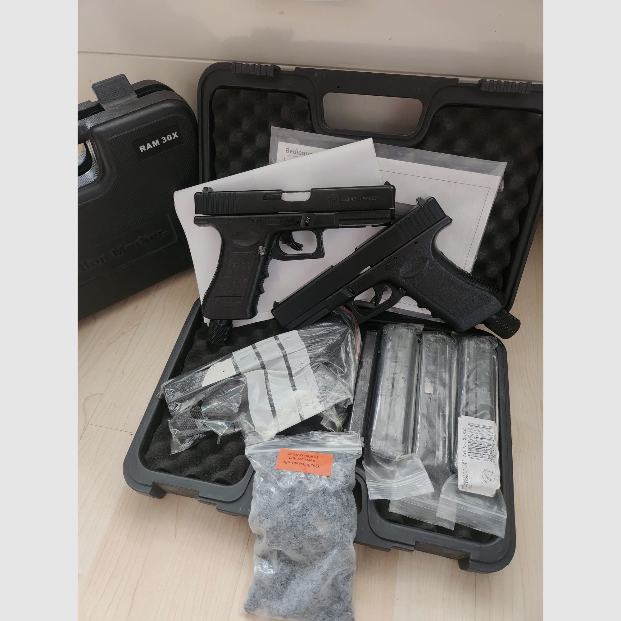 RAR RAM X30 cal.43 Set – 2 markers + 6 magazines + accessoires | Umarex / APS
