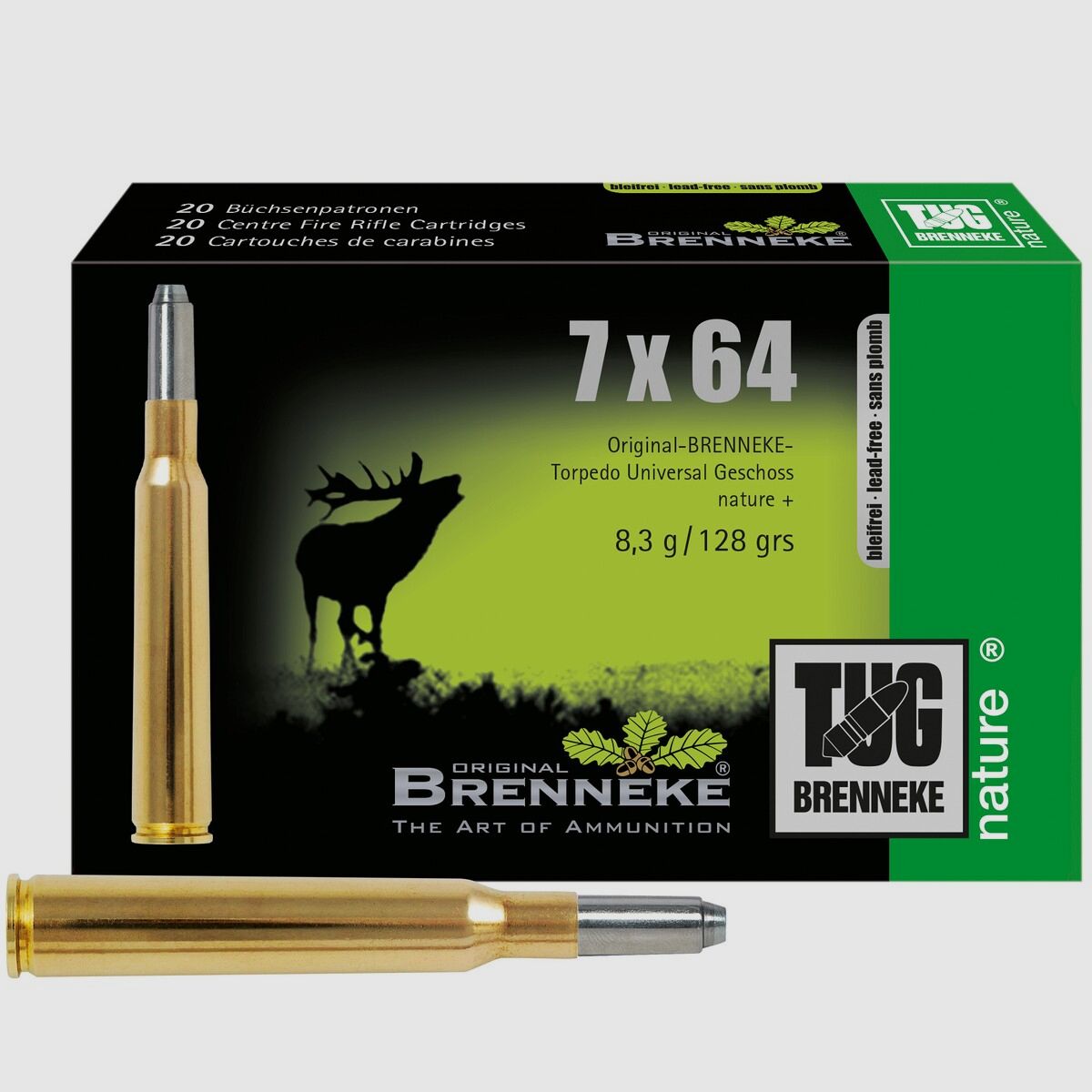 Brenneke 7×64 TUG nature+ 8.3g/128grs.