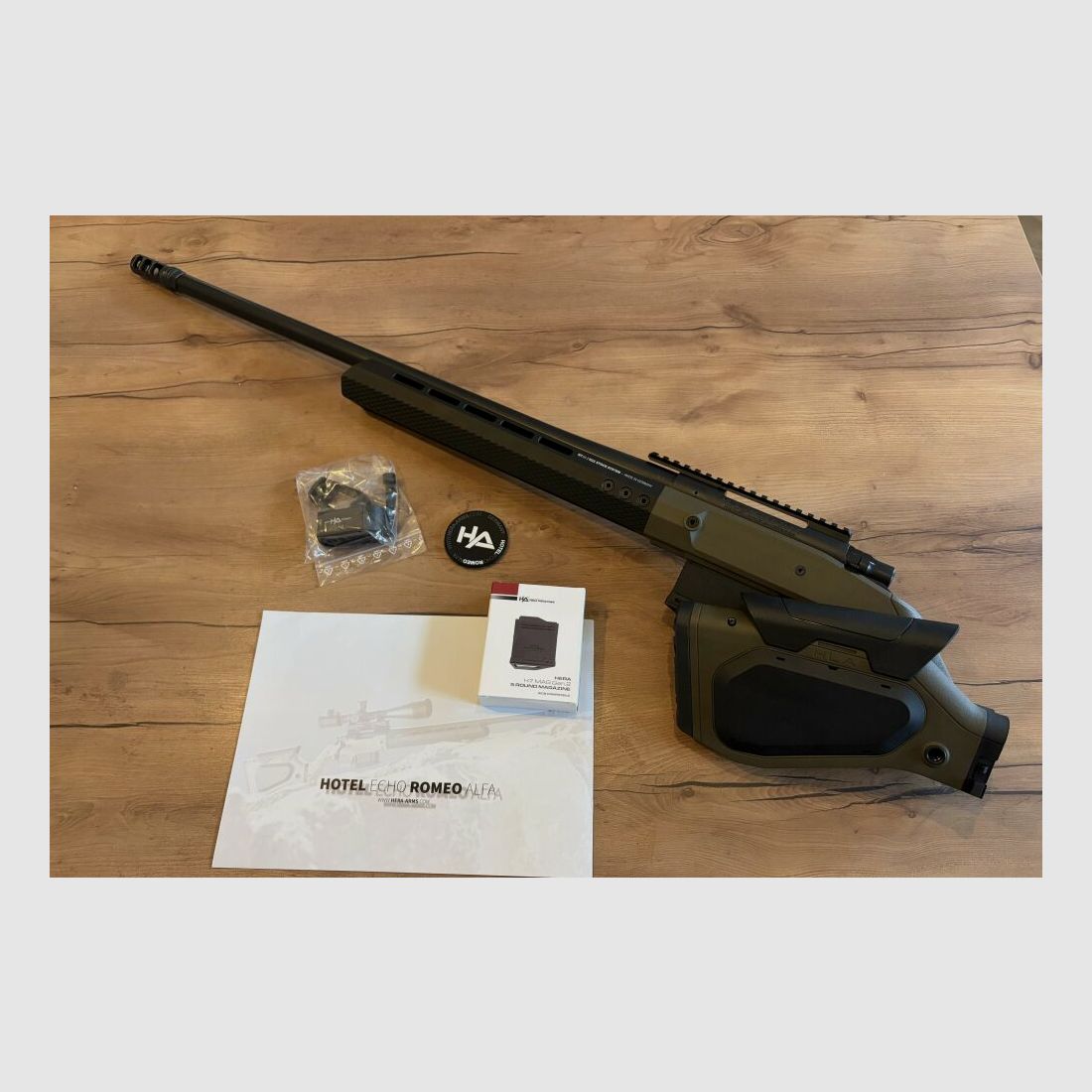 Hera Arms H7 HOWA M1500 Short Action Heavy Barrel 24" 6,5mm Creedmoor Verde OD