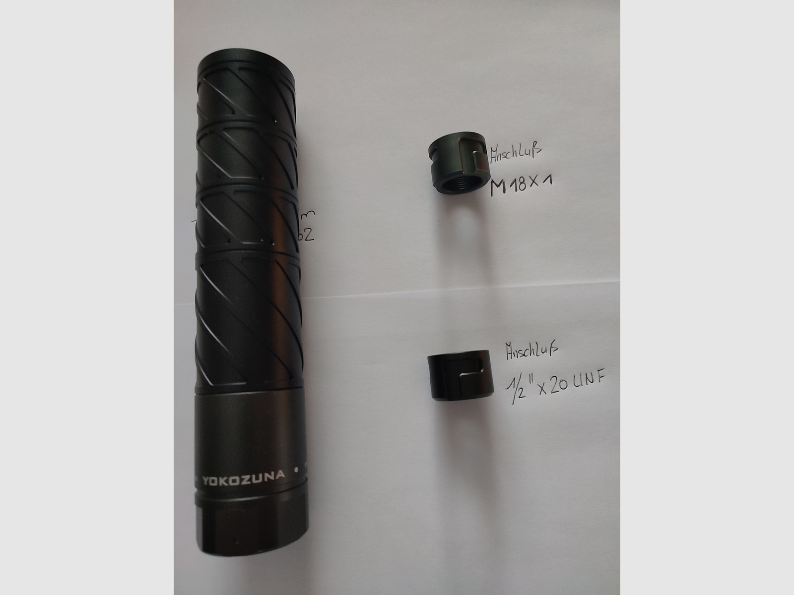 Luftgewehr Schalldämpfer Donny FL Yokozuna QD 9mm/357 M18x1- Schalldämpfer