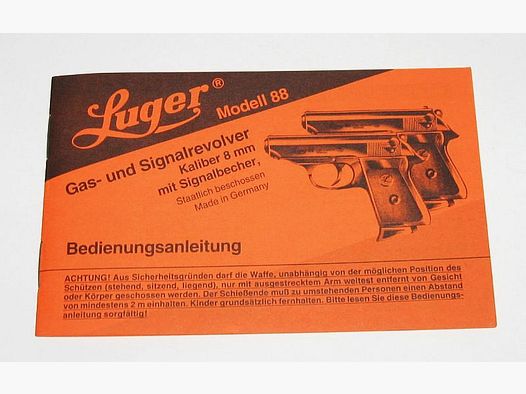 Bedienanleitung für LUGER 88 / baugleich RG 800 NEU