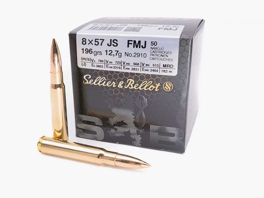 SELLIER & BELLOT 8x57 IS Pełnopłaszczowy 12,7g/196grs.