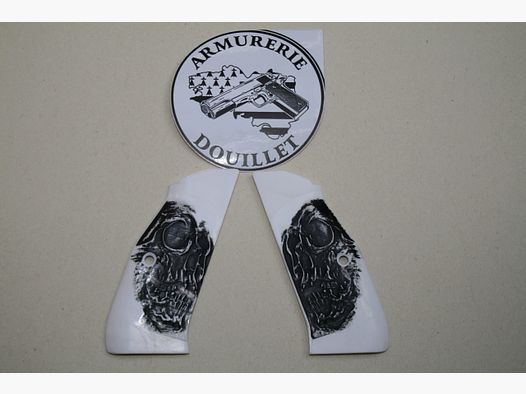 Griffe in plastica color avorio "Skull Custom" per pistola CZ Shadow 2 (CZSHADOW2)