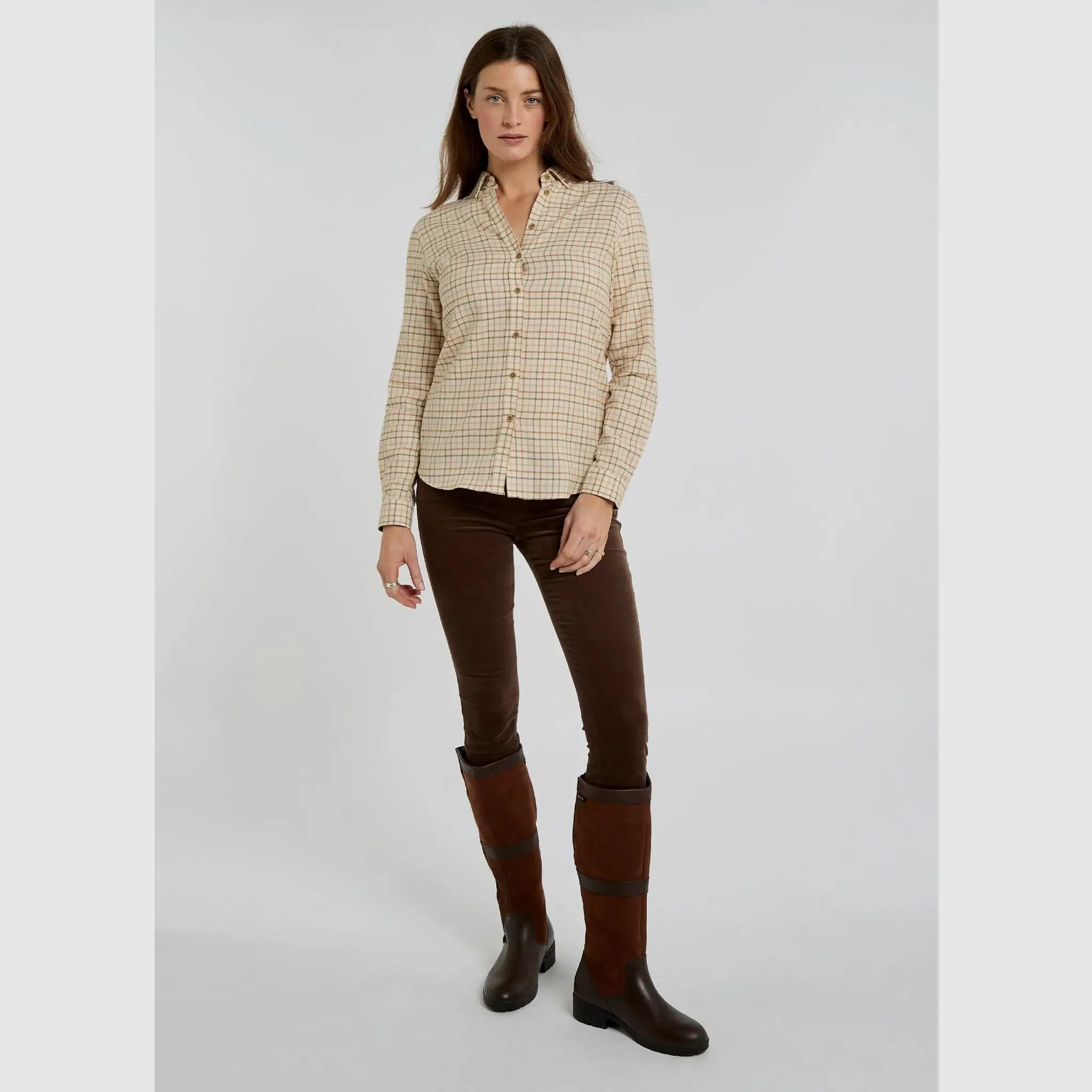 Dubarry Cornflower chemise Tattersall pour femme, ocre, image 3 sur 5