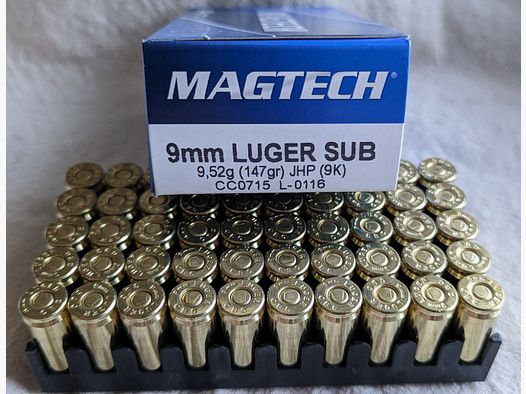 Magtech 147 grs 9mm Luger JHP SUB  °°°°°°°°°°°°°°°°°