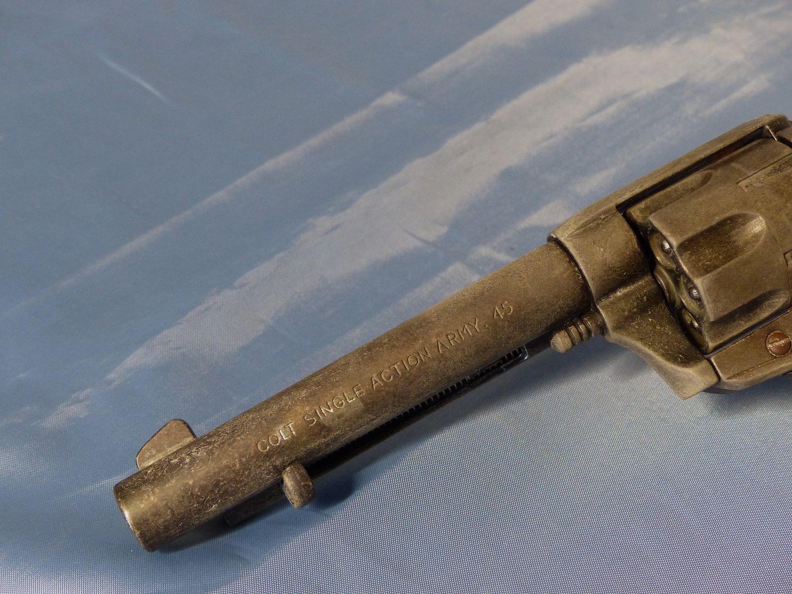 Colt Revolver Single Action Army Cal. .45 full metal decoration probably from the 70s