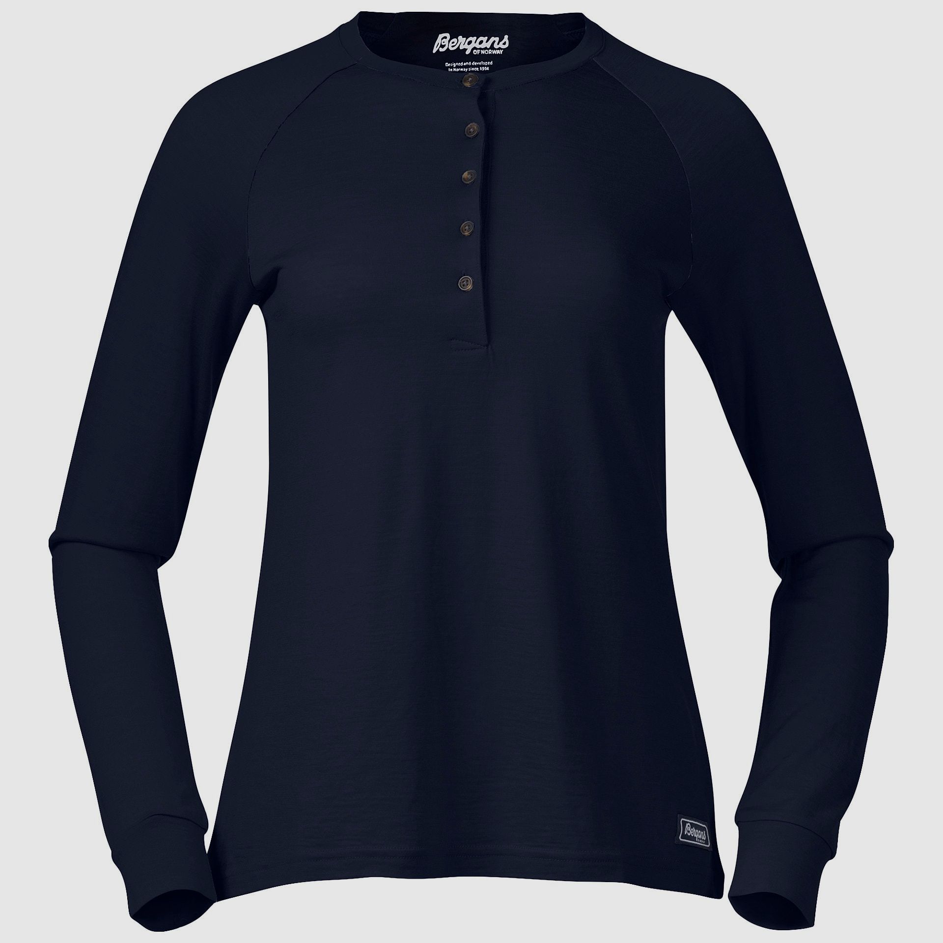 Bergans Lysebu Wool Henley Damen Marineblau M