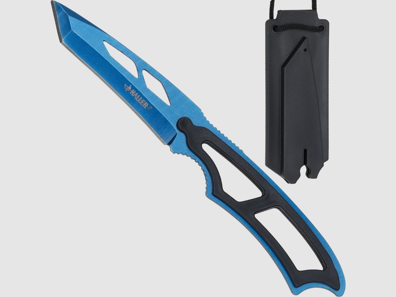 NeckKnife blau eloxiert 42a konform legal fhren