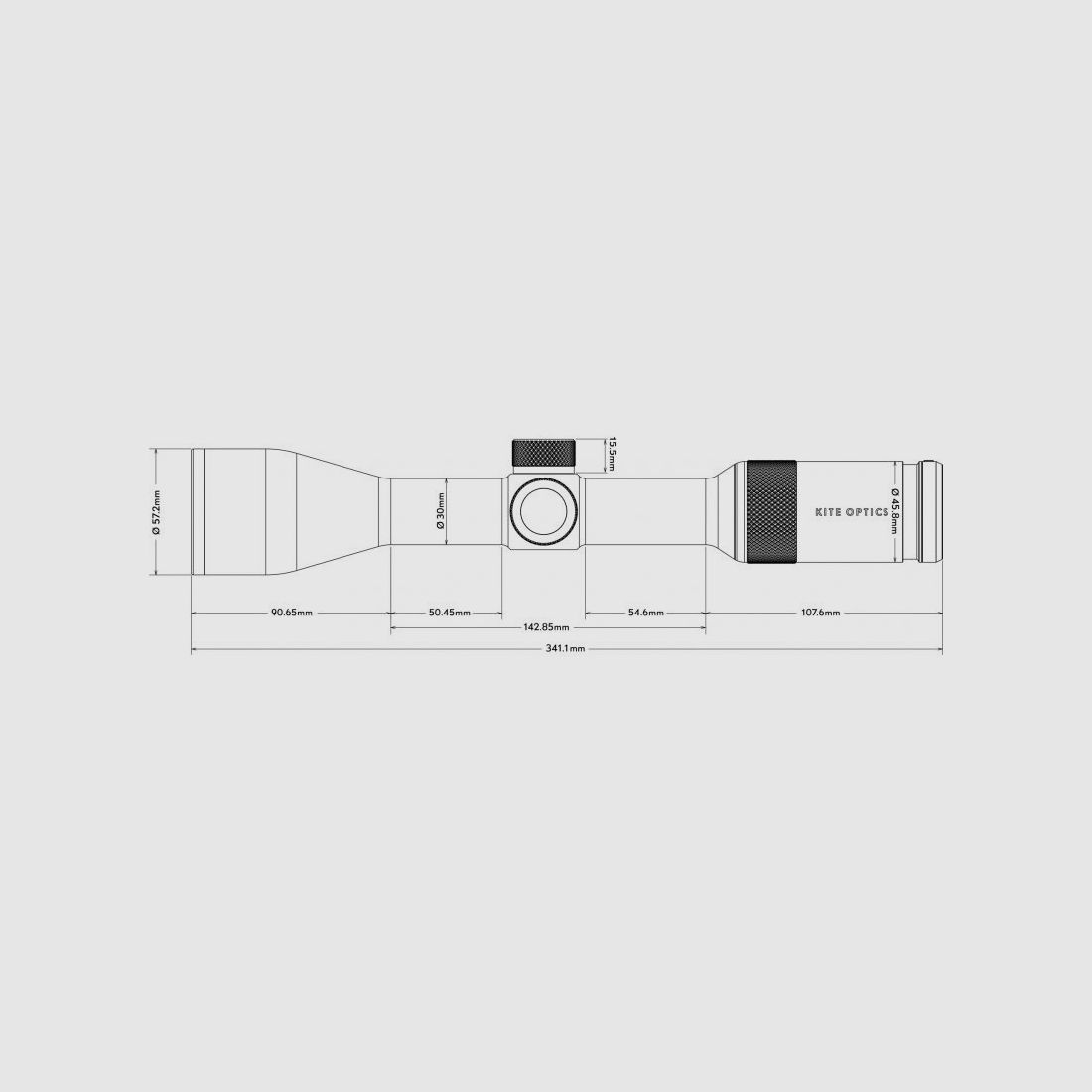 Kite Zielfernrohr B6, X6I, BL, 2-12x50