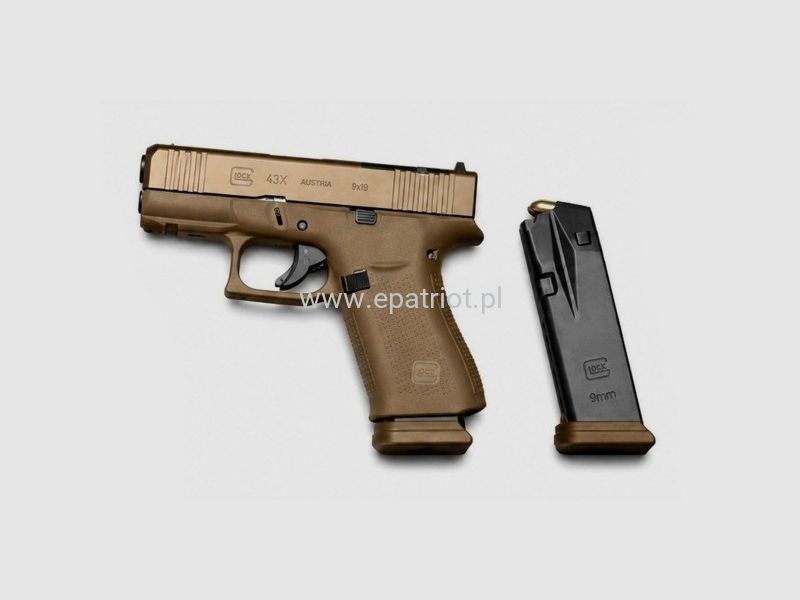 Glock 43X Coyote-pistool