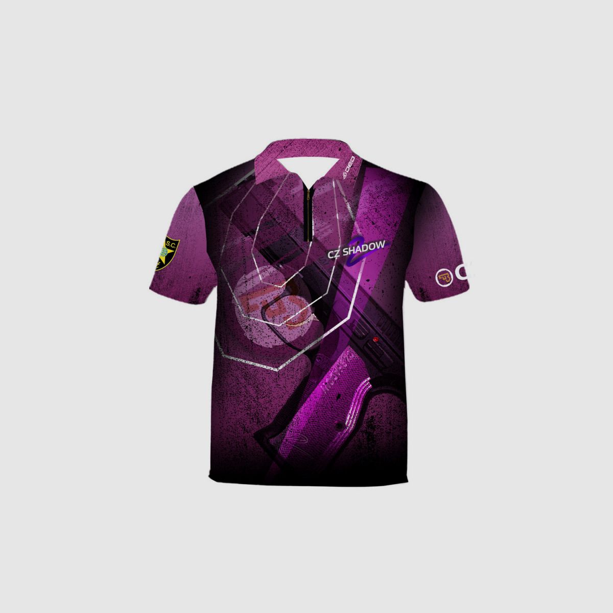 DED CZ Shadow 2 Purple T-Shirt, Größe: 3XL, Benutzerdefinierter Name: Mit Benutzerdefiniertem Namen, Bekleidungsart: Damen, Bild 1 von 3
