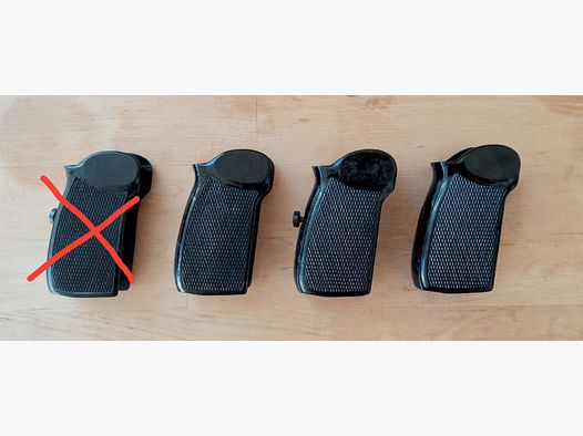 Empuñaduras de bakelita negra para pistola de la policía de la RDA-M incl. tornillo / Empuñadura vintage para Makarov de Alemania del Este // 8 disparos PM 9x18