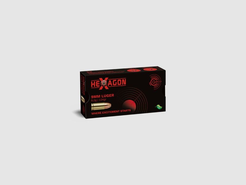 Geco Hexagon 9mm Luger 8,0 Gramm 1000 St.