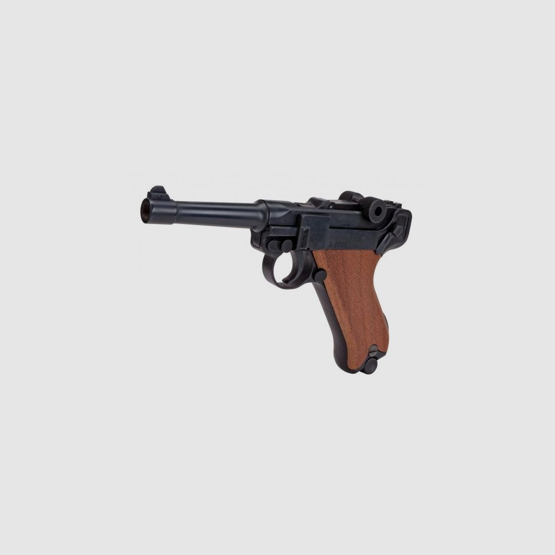 ME Mod. P 08 Deko, schwarz, Holzgriff