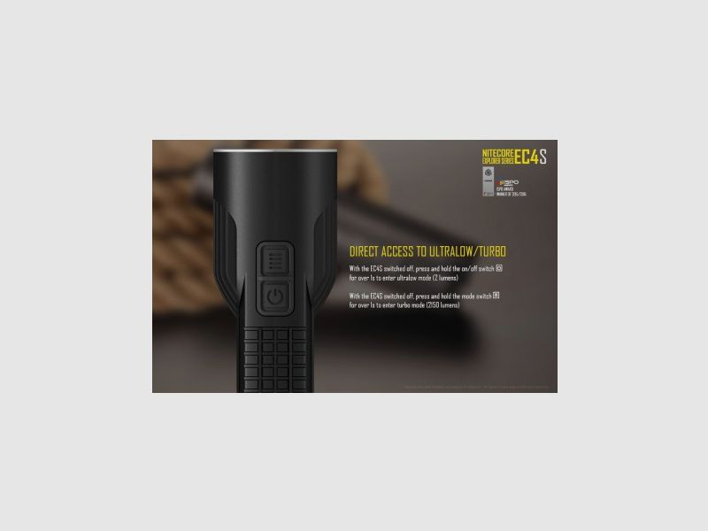 Nitecore EC4SW LED flashlight – Neutral White – 2000 lumens, image 19 of 26