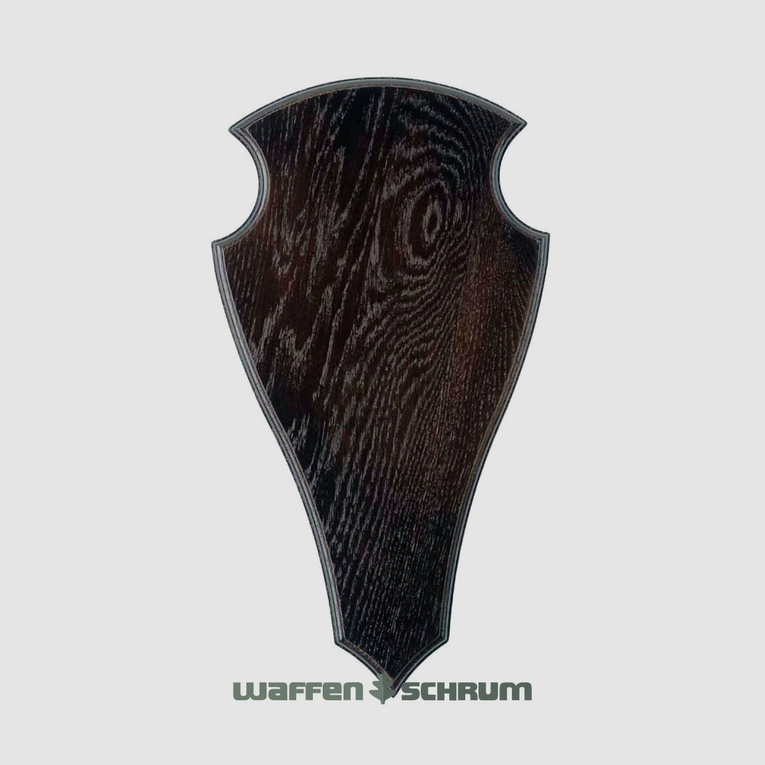 Eurohunt Geweihbrett 45x24cm Eiche - Dunkel - Spitz