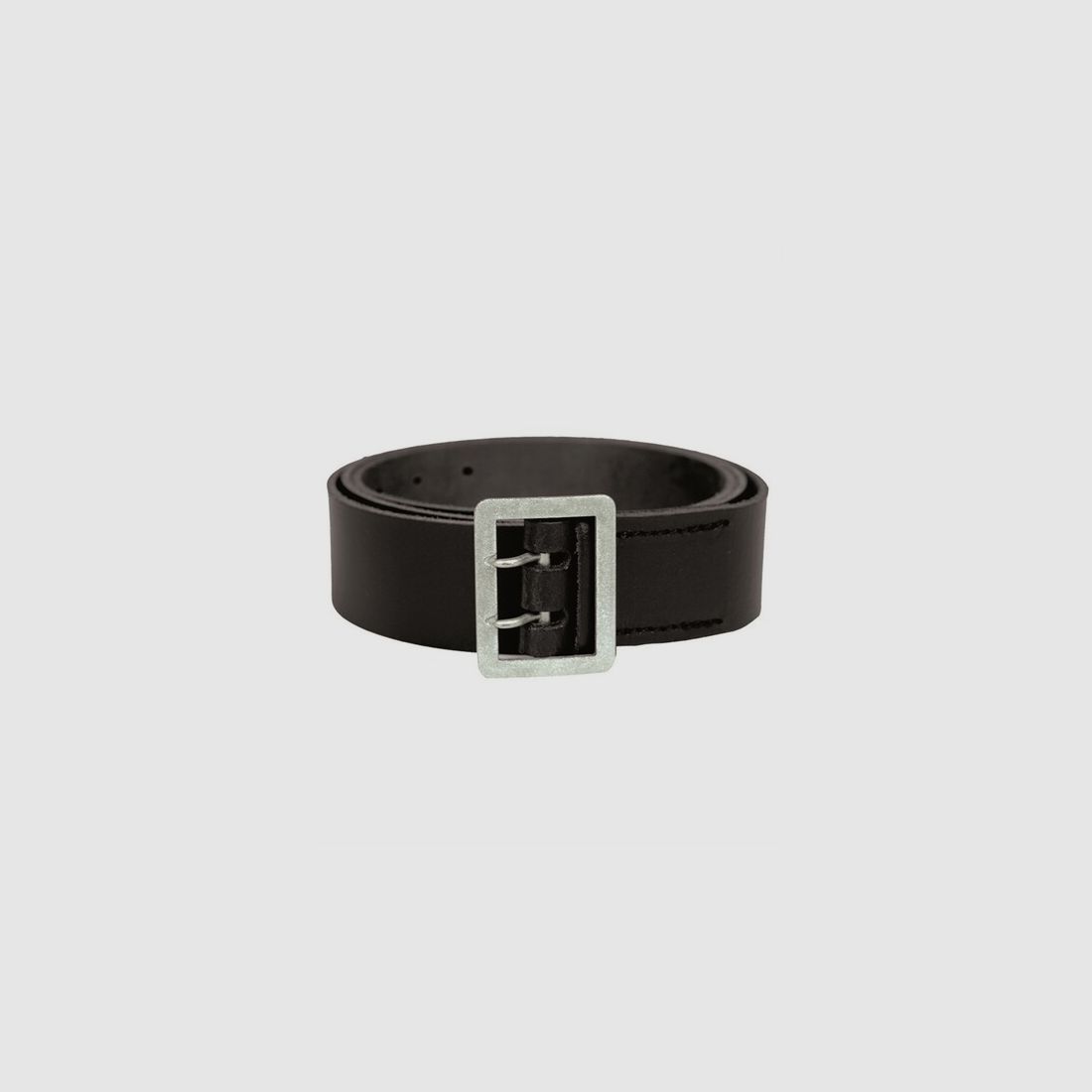 Polizei Lederkoppel 120 cm (112-127cm) Schwarz m. Metallschnalle - Police Belt Gürtel