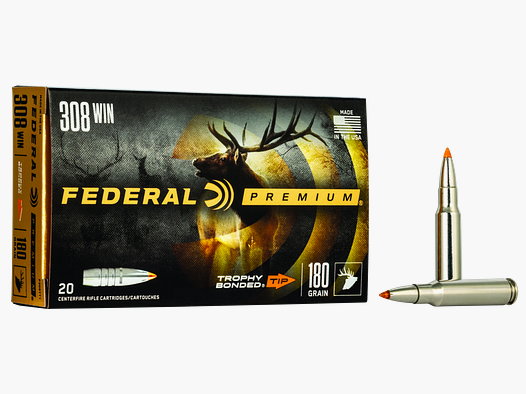 Federal Rifle Ammunition Premium .308 Win. 11.7g Trophy Bonded Tip Vital Shok