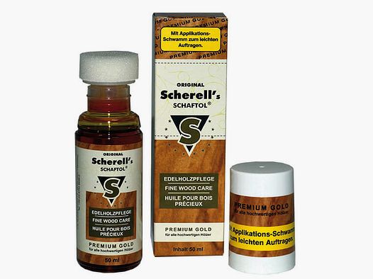Scherell's Schaftol Premium Gold, 50ml mit Applikationsschwamm