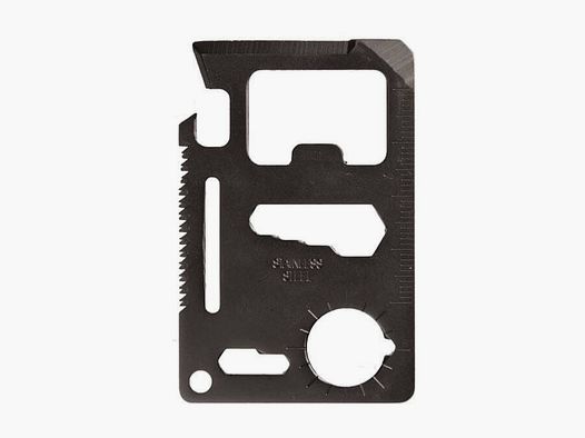 MIL-TEC survival tool black with case