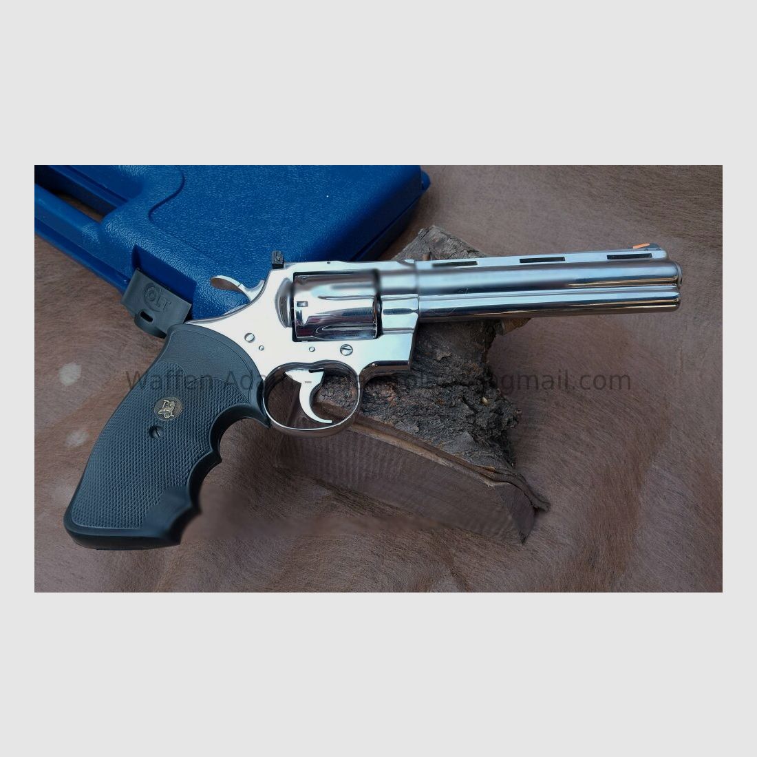 Colt Python 6 pouces en acier inoxydable poli