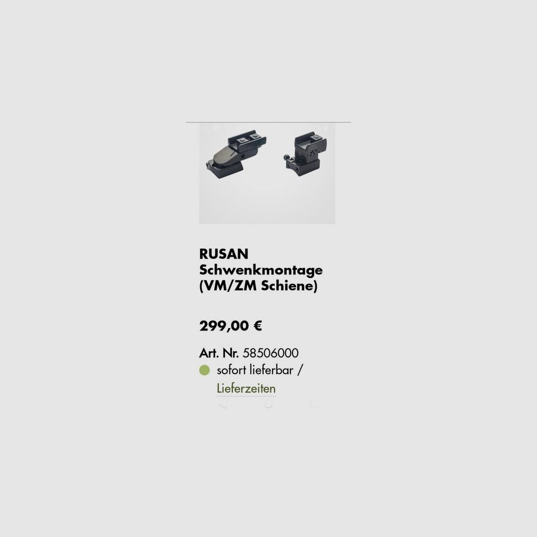 Rusan Schwenkmontage cz 550 557