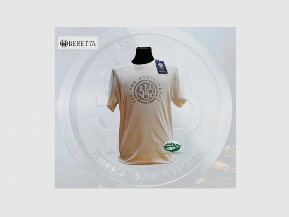 Beretta T-Shirt Anniversary 500 years White TS982