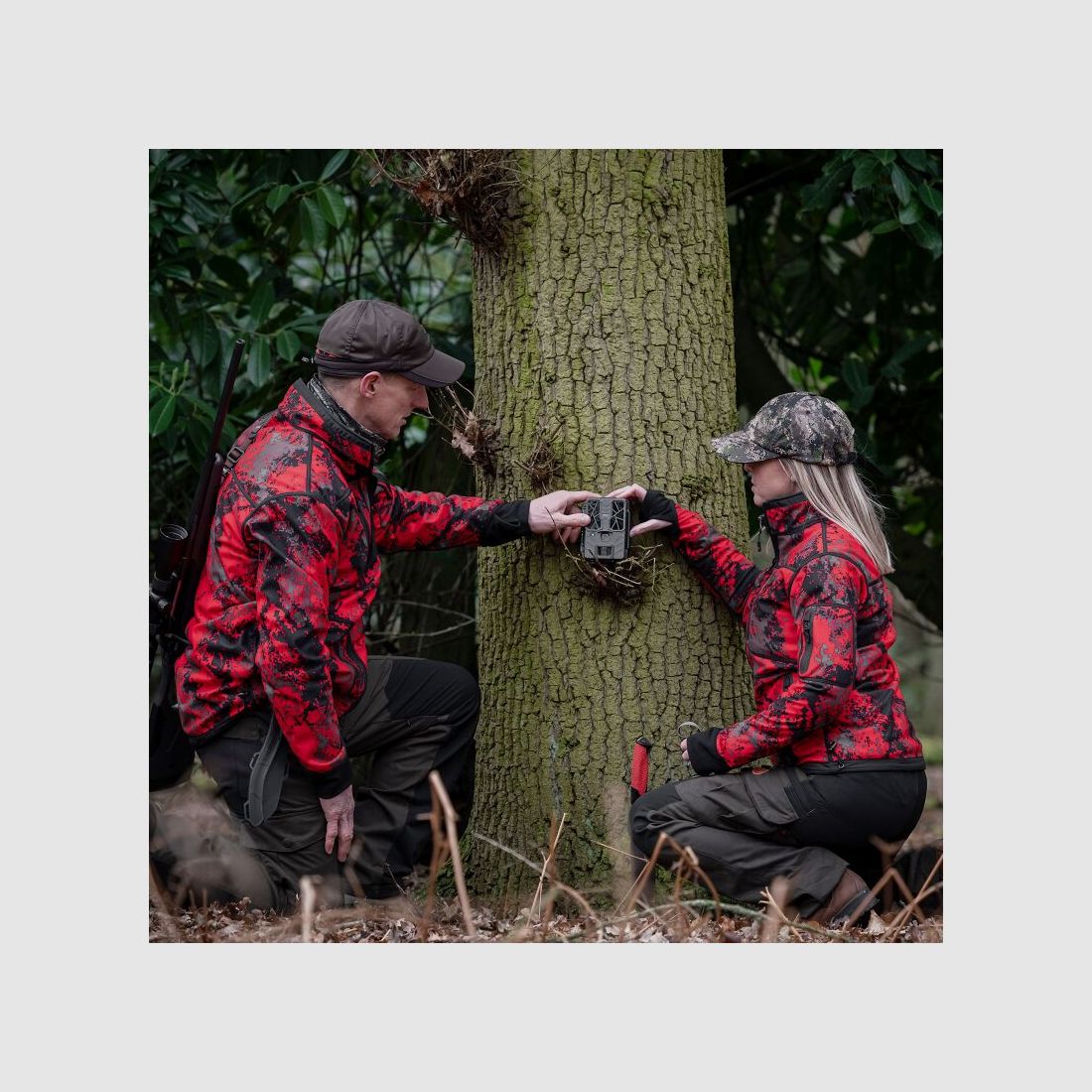 Shooterking Herren Wendejacke Forest Mist rot