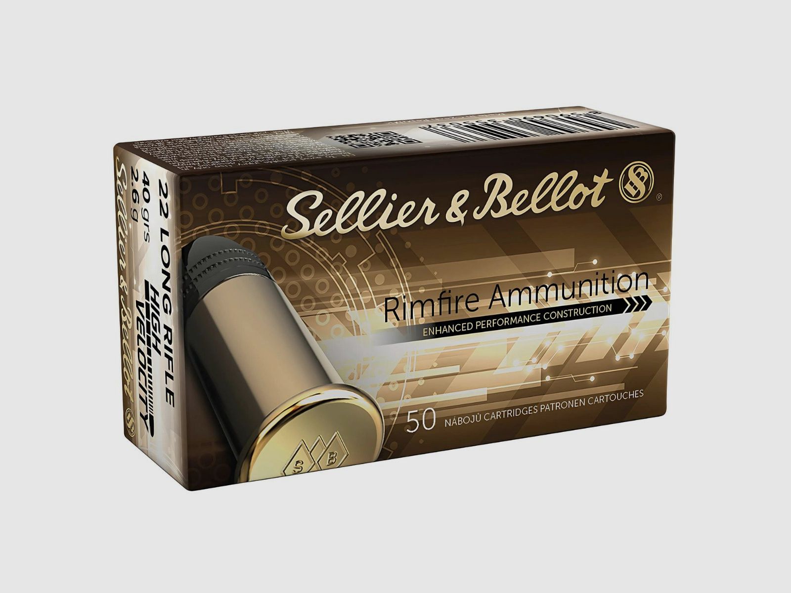 .22 LR Sellier & Bellot HV LRN 40gr/2,6g (V355227), imagen 1 de 2