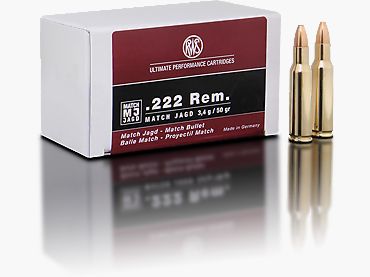 RWS .222 Rem. Match Chasse 3.4g 52grs