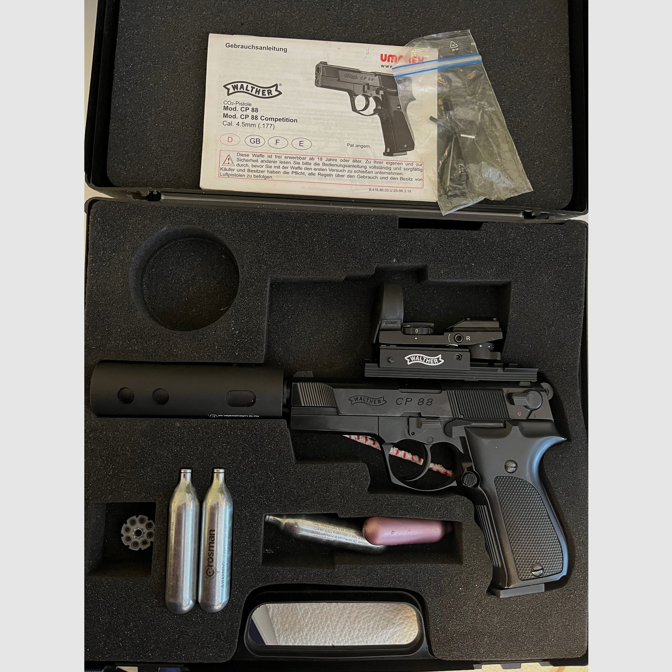 Walther CP 88 Competition mit Zubehör