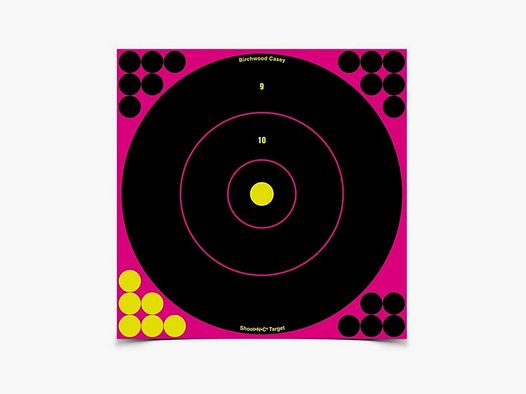 BIRCHWOOD CASEY BC SHOOT-N-C 12″ PINK RONDE DOEL 5 PACK