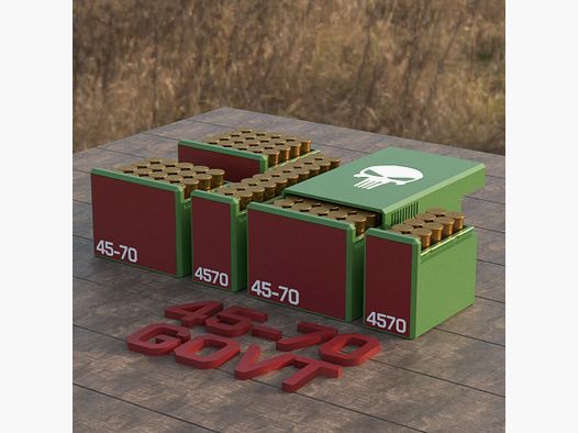 Filamelt Munitionsbox / Ammo Box .45-70 Govt – Patronenbox ‘Schiebedeckel’ – 10 / 20 / 25 / 50 Runden