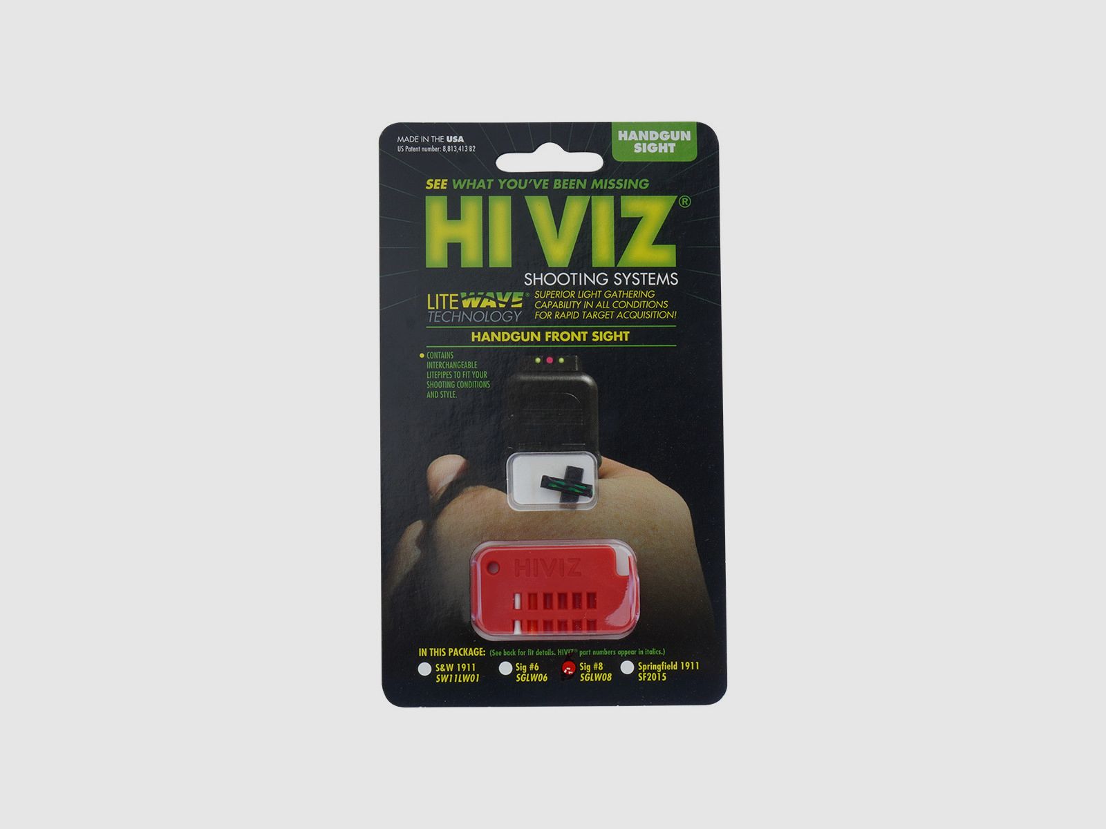 Hiviz – Glasfaser-Korn für Sig-Sauer-Pistolen – SGLW08, Bild 5 von 5