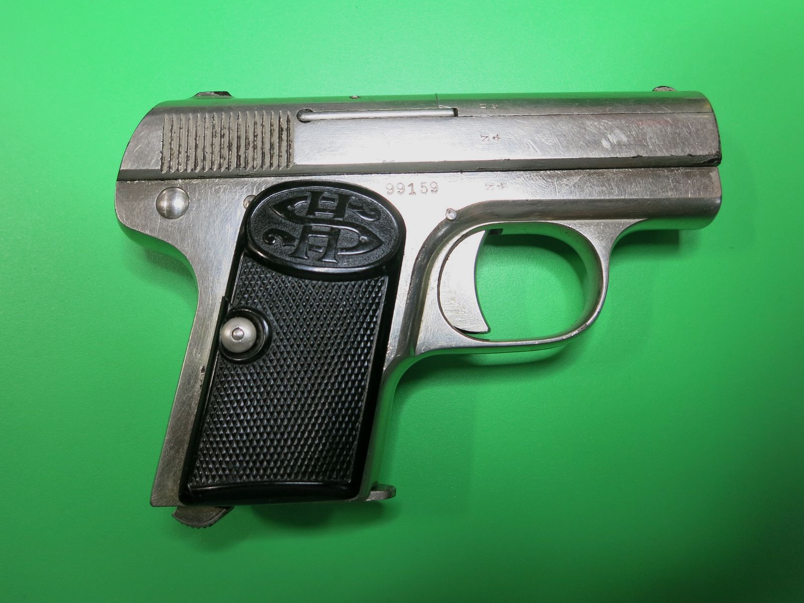 C.G. Haenel, Modell I, 6,35 mm Browning, absolute Rarität, Taschenpistole     #79