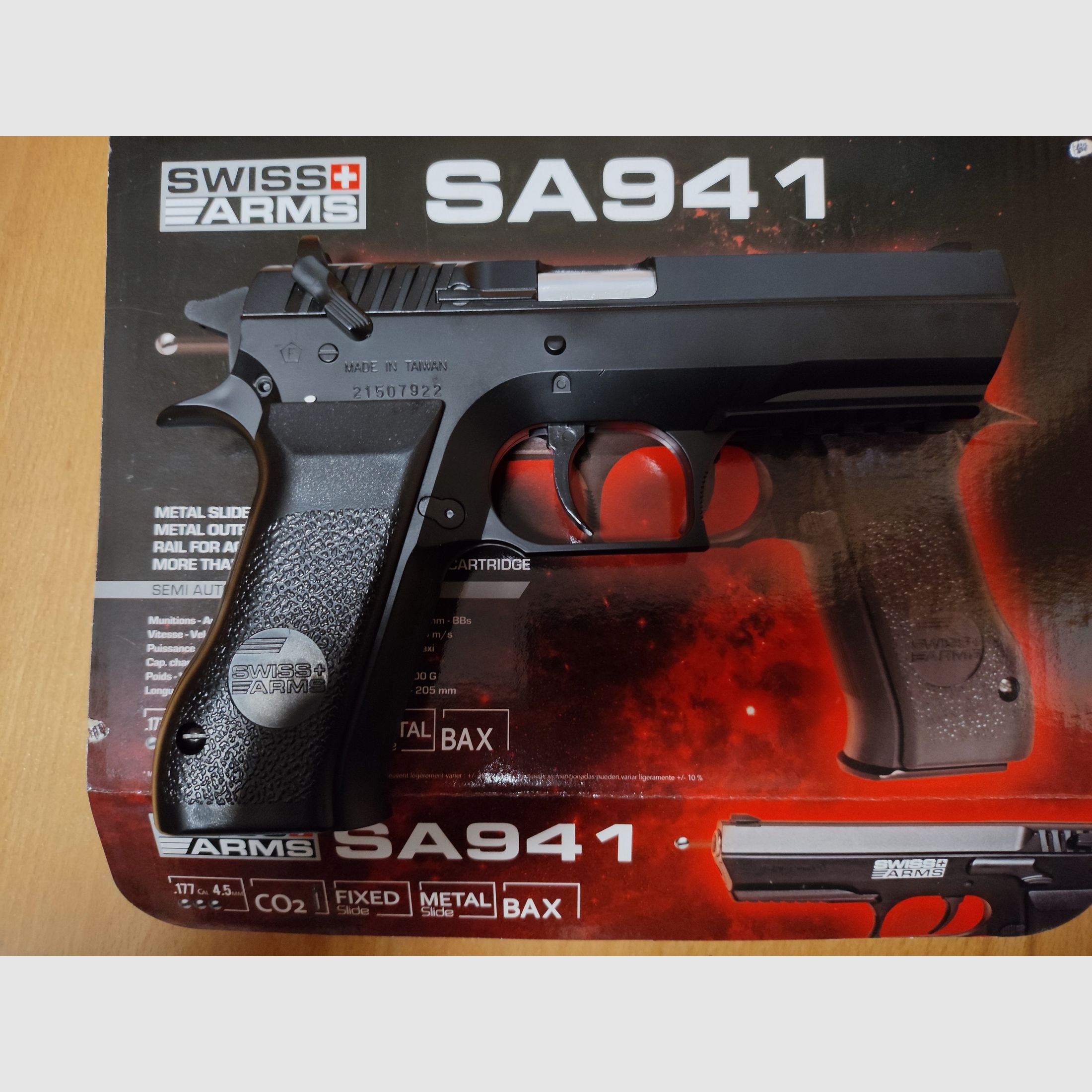 Pistola ad aria compressa CO2 Swiss Arms SA 941 cal. 4,5mm BB