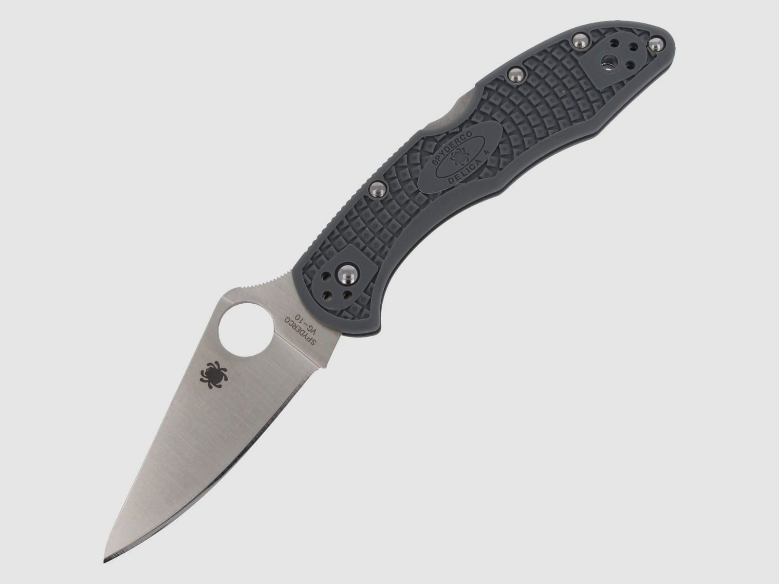 Cuchillo Spyderco Delica 4 Flat Ground Lightweight Gray Plain (C11FPGY), imagen 1 de 3