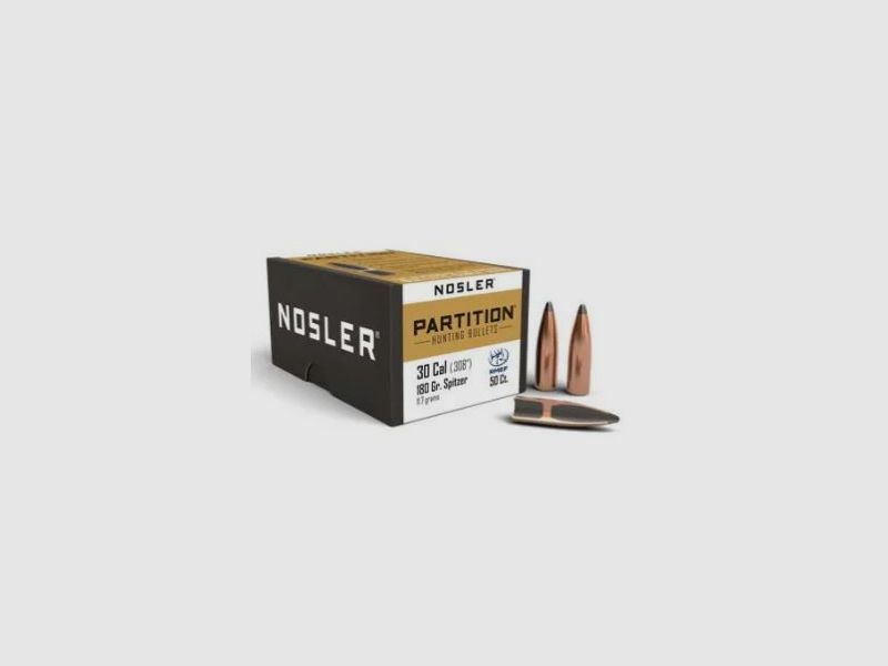 50 St. Nosler Jagdgeschosse Kal .30 / .308 Partition / 180 Grain #16631