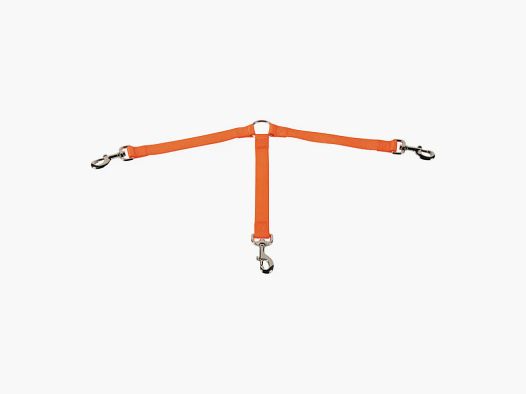 Tripleur de laisse 25 cm orange