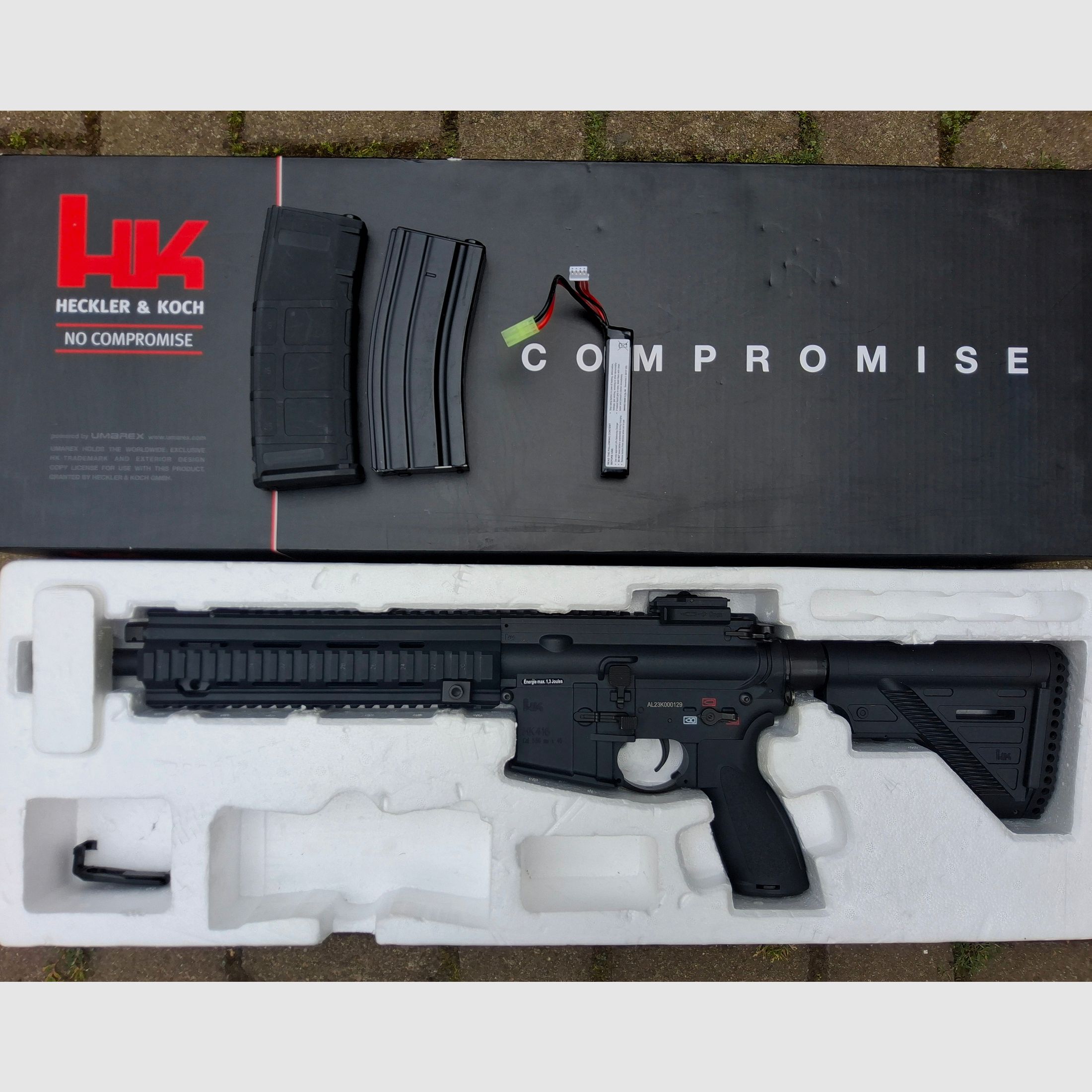Umarex HK416 A5 licensed – 1.3J – 11.1V LiPo – 2x Mid-Cap